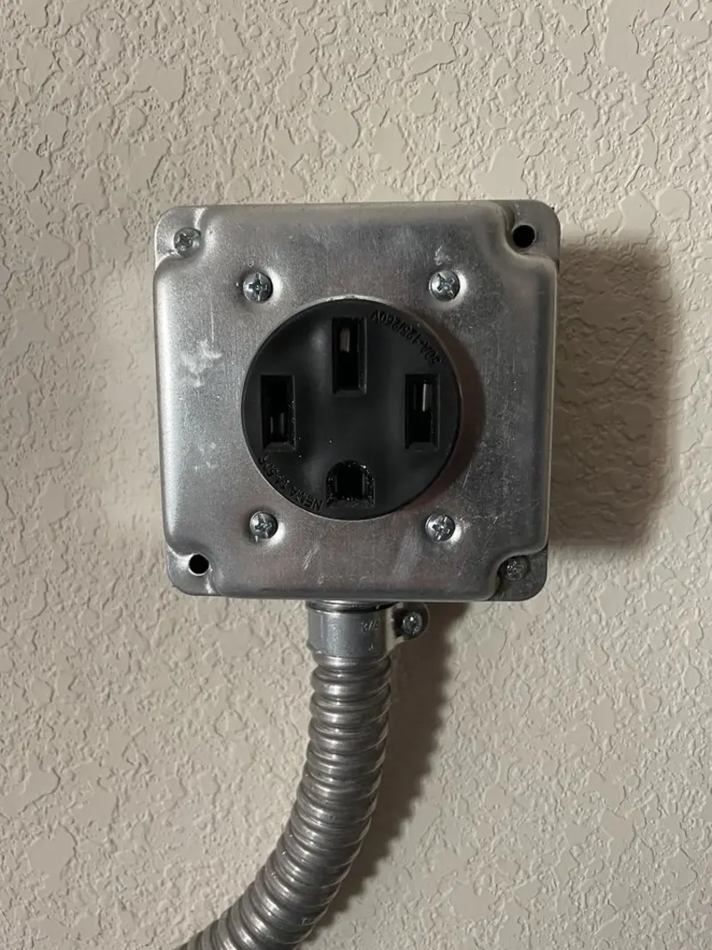 NEMA 14-50 outlet installed for Smart Home Electrical in Lisbon